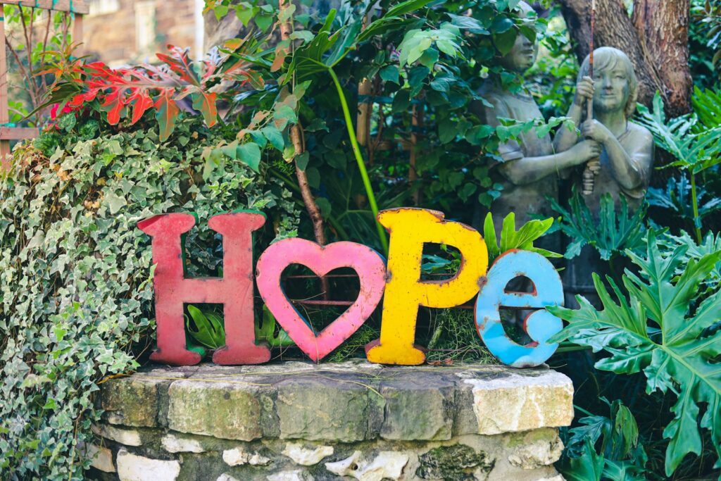 Photo red love free standing letter